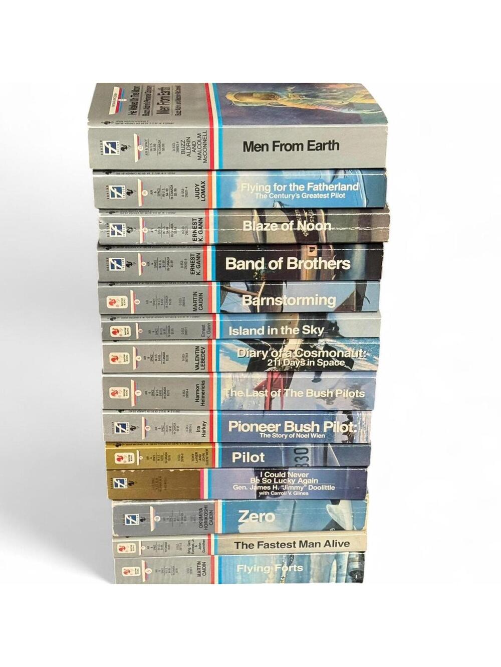 14 Vintage Bantam Air and Space Series book lot. 1990s Military Aviation War